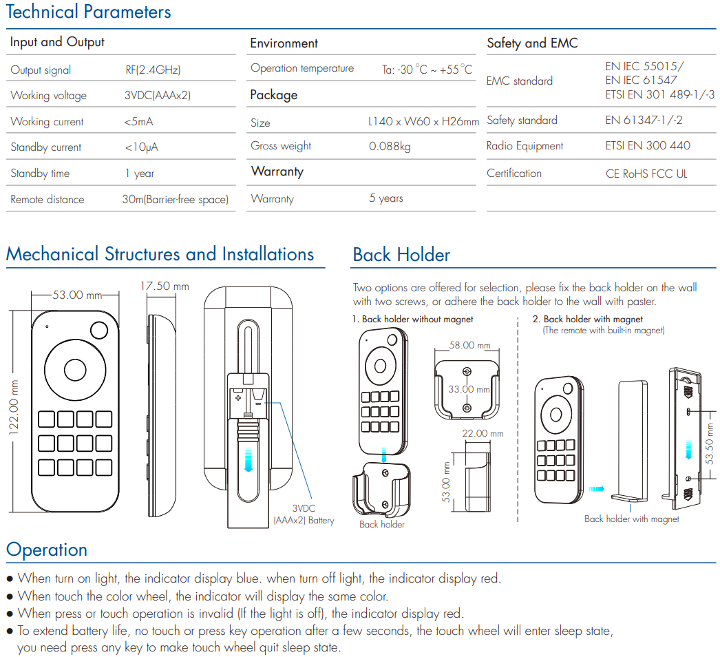 LED Waterproof DMX512 and RDM Decoder - 4 Channel - 5 Amp - 12-36V - Digital Display - DS-WDMX45