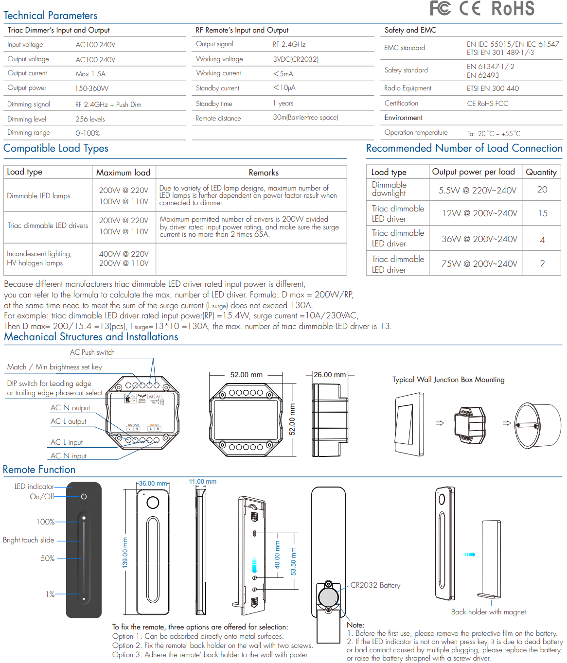 LED Waterproof DMX512 and RDM Decoder - 4 Channel - 5 Amp - 12-36V - Digital Display - DS-WDMX45