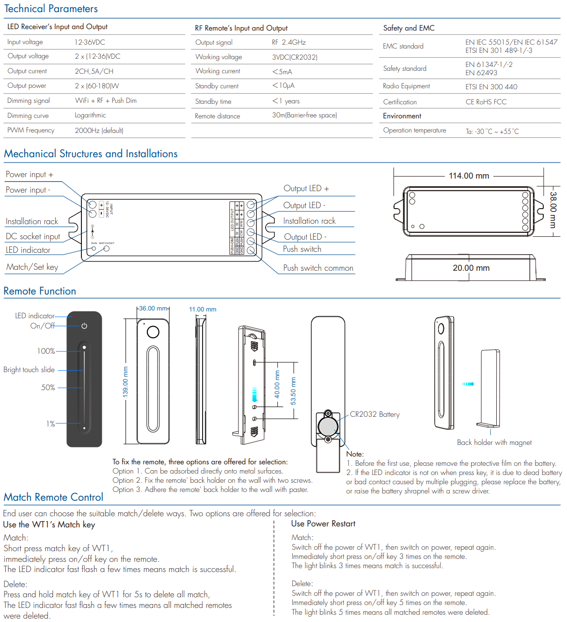 LED Waterproof DMX512 and RDM Decoder - 4 Channel - 5 Amp - 12-36V - Digital Display - DS-WDMX45
