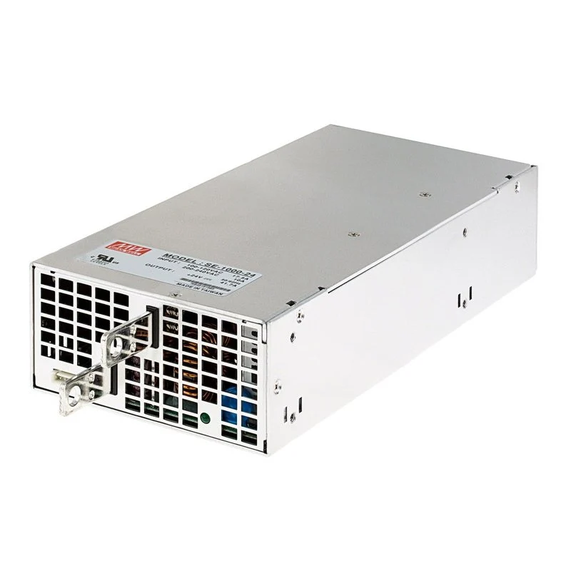 Mean Well 1000W LED Switching Power Supply - SE / LRS Series - Cooling Fan - Enclosed - 24 VDC