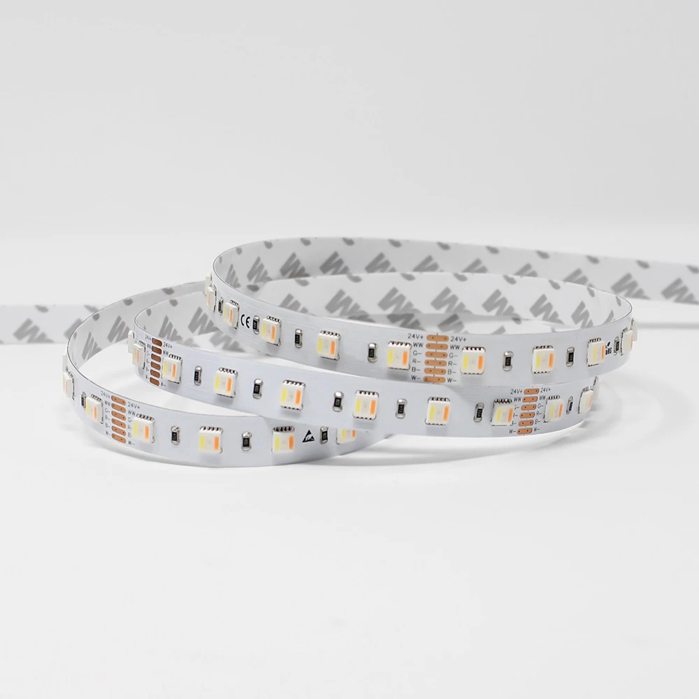 5m RGB + Tunable White LED Strip Light - IP20 Indoor Tape Light - 24V